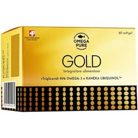 OmegaPure GOLD Integratore di Omega–3, EPA e DHA e ubichinolo - Formulato con 95% di Omega–3 in forma rTG