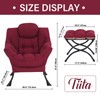 Tiita Lazy Chair with Ottoman, Modern Large Accent Lounge Armchair,