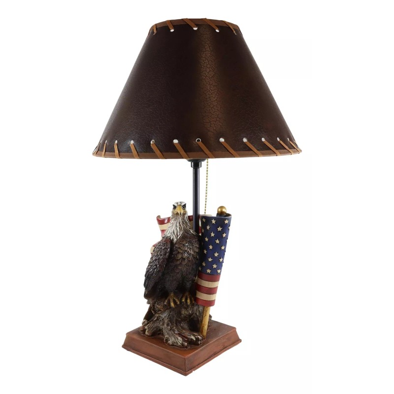 Ebros GIft Patriotic Bald Eagle With American Flag Memorial Table