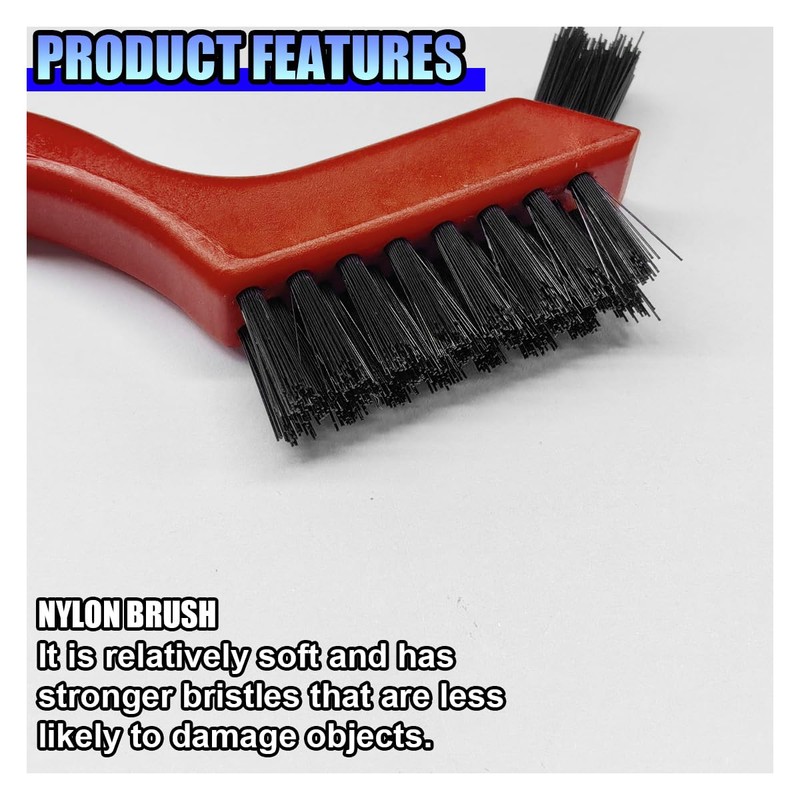 ZIMISI 3PCS Car Cleaning Brush Set, Small Nylon Cleaning Tools,