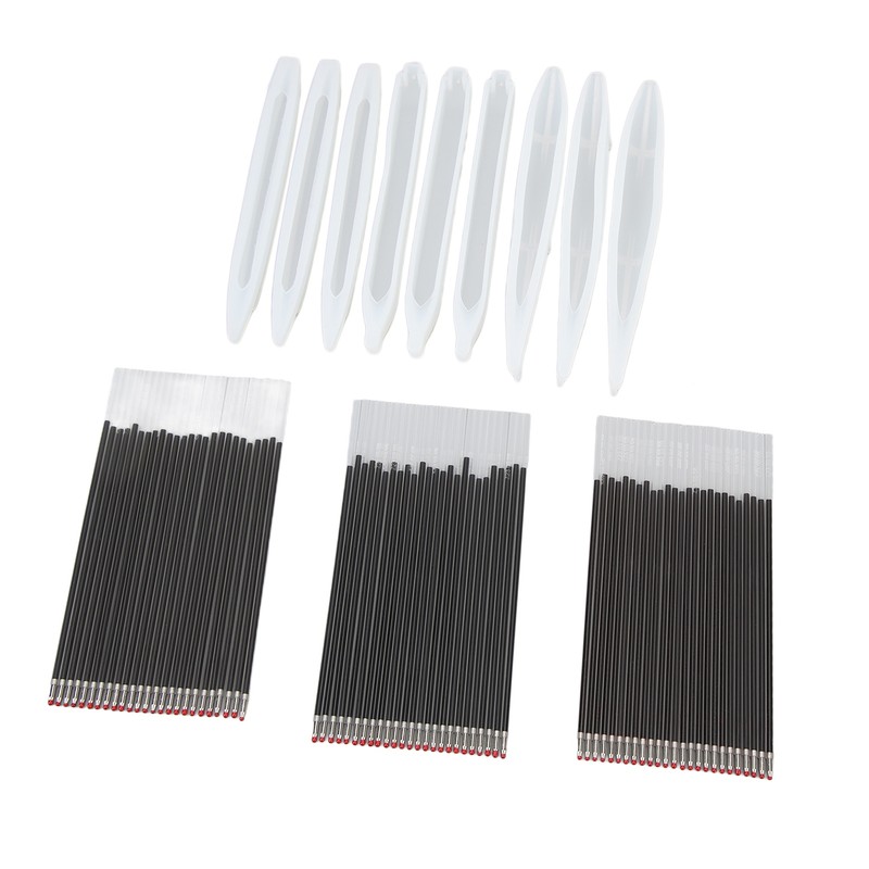 9Pcs Pen Resin Molds Silicone Smoothing Durable Easy Removal Ballpoint