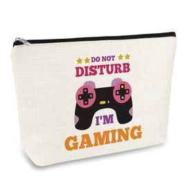 Gamer Gifts for Women Makeup Bag Video Game Gaming Gifts for Gamer Teen Girls Game Lovers Sister Friends Niece Birthday Graduation Gift Gaming Themed Cosmetic Bag Zipper Travel Toiletry Pouch