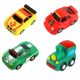 Xrten 8 Pieces Bath Squirting Toy, Aeroplane Carriage Boat Rubber Bath Toy for Baby