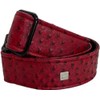 GET'M GET'M Guitar Strap Ostrich Burgundy 2 Inch Guitar Strap