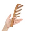 Peine de madera de dientes anchos Cepillo Ancho de Madera