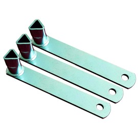 UvV DK3223 triangular key according to DIN 3223, for barrier posts with triangular lock, galvanised blue passivated (set of 3)