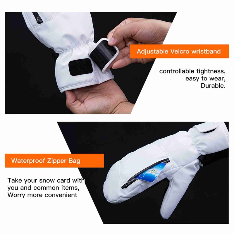 Snowboard Mittens for Women Men Waterproof Ski Gloves Touchscreen Snow