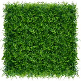 DOPGIB Greenery Faux Grass Wall Backdrop: 20"x20" (4P) UV-Anti Artificial Green Boxwood Panel for Patio Balcony Privacy & Ivy Fence Covering Privacy, Garden, Backyard Wall Backdrop Decor