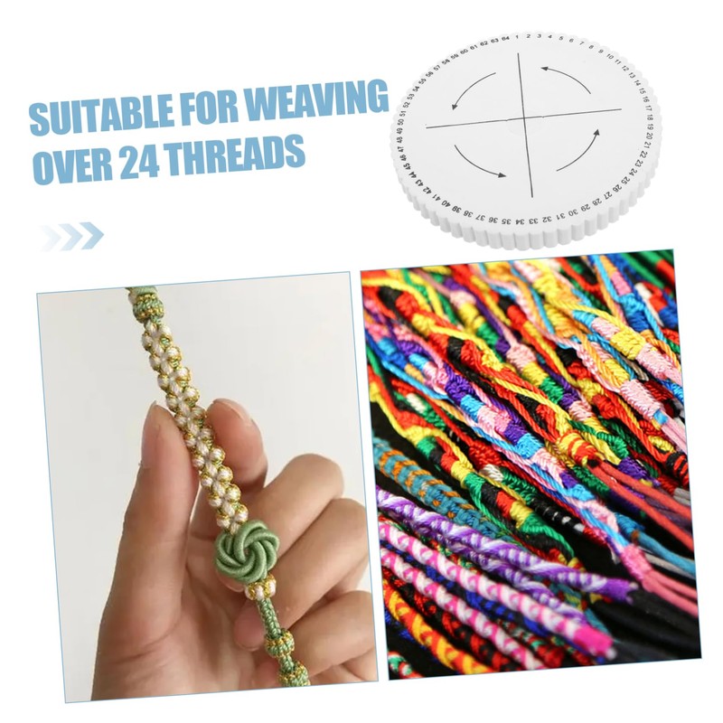 IWOWHERO Kumihimo Braiding Board Slot Thick Braided Disk for Bracelet