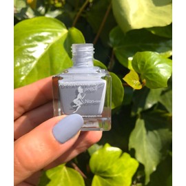 ADRIANNE K NONTOXIC 10 FREE SHINY LIGHT ASH GRAY NAIL POLISH, HEART OF STEEL.51 FL OZ