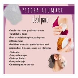 Piedra Alumbre Potasio Natural 500g