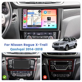 [2+64G] Inefala for Nissan Rogue X-Trail Qashqai 2014-2018 Android Car Radio Stereo with Wireless Carplay Android Auto, 10.1 Inch Touchscreen with GPS WiFi Bluetooth FM/RDS EQ SWC Canbus Backup Camera