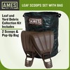 AMES Leaf Scoops Hand Rake Set with Collapsible Pop-Up Garden