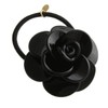 VINGTAINE H-569-BK Monotone Camellia Hair Rubber Flower Flower Hair Accessories,
