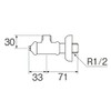 SANEI [Valve/Stop Faucet] Screwdriver Type Stop Faucet Body Nut Pear