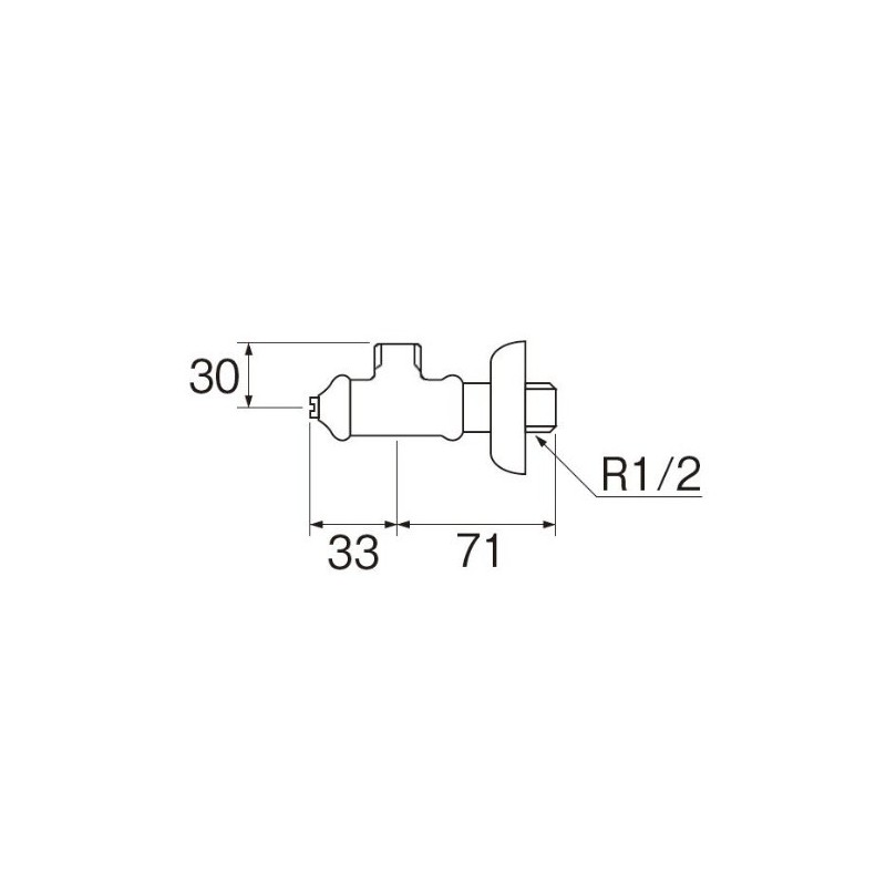 SANEI [Valve/Stop Faucet] Screwdriver Type Stop Faucet Body Nut Pear