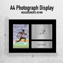 HWC Trading A4 Carl Lewis USA Olympics Gifts Printed Signed Autograph Picture for Olympic Memorabilia Fans - A4