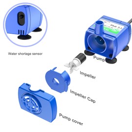 Wonder Creature Cat Water Fountain Pump, Replacement Pump for Round, Cubic and Crystal Cat Water Fountain, Pet Fountain Pump