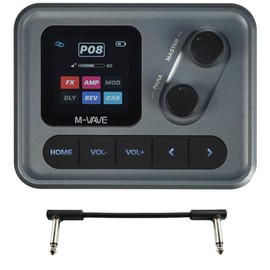 M-VAVE Pocket Amp Pocket Grey Multi Effects Guitar Pedal with ANN Modeling 80 Presets, Portable Pocket Guitar Bass Processor Amp Modeler Portable Guitar Processor Multieffect Pedal