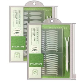 2 Packs/800Pcs Natural Invisible Single Side Eyelid Tape Stickers Medical-use Fiber Eyelid Lift Strip, Instant Eye Lift Without Surgery, Perfect for Uneven Mono-Eyelids