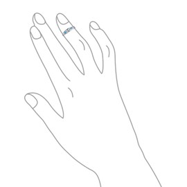 Geometric Boho Mid Finger Blue Crystal Bead Ball Split Band Midi Toe Ring For Women Teen Polished .925 Silver Sterling Adjustable Customizable