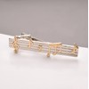 RunootPR 2-piece Set Men's Music Note Tie Clip, Silver Black