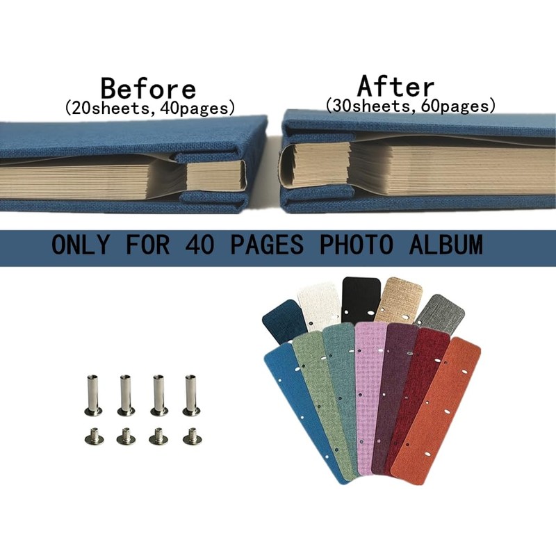 Semfalbuums Refill Pages for Self Adhesive Photo Album Scrapbook 11x10.6