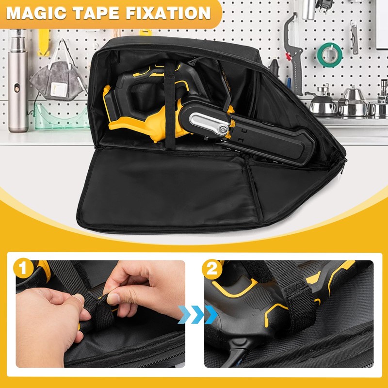 OUUTMEE Chainsaw Carrying Case, Waterproof Foldable Chainsaw Storage Bag Compatible