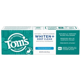 Tom's of Maine Whiten+ Deep Clean Anticavity Peppermint Toothpaste 4.0 Oz