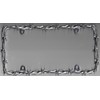 Chrome Barbed Wire License Plate Frame with Caps