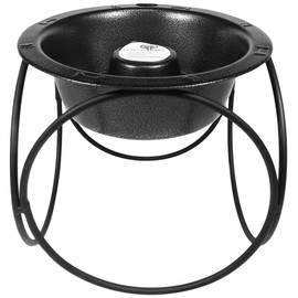 Platinum Pets Slow Eating Single Olympic Diner Feeder with Stainless Steel Dog Bowl, Silver Vein, Large