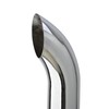 5" OD×24" Curved Chrome Exhaust Stack Pipe