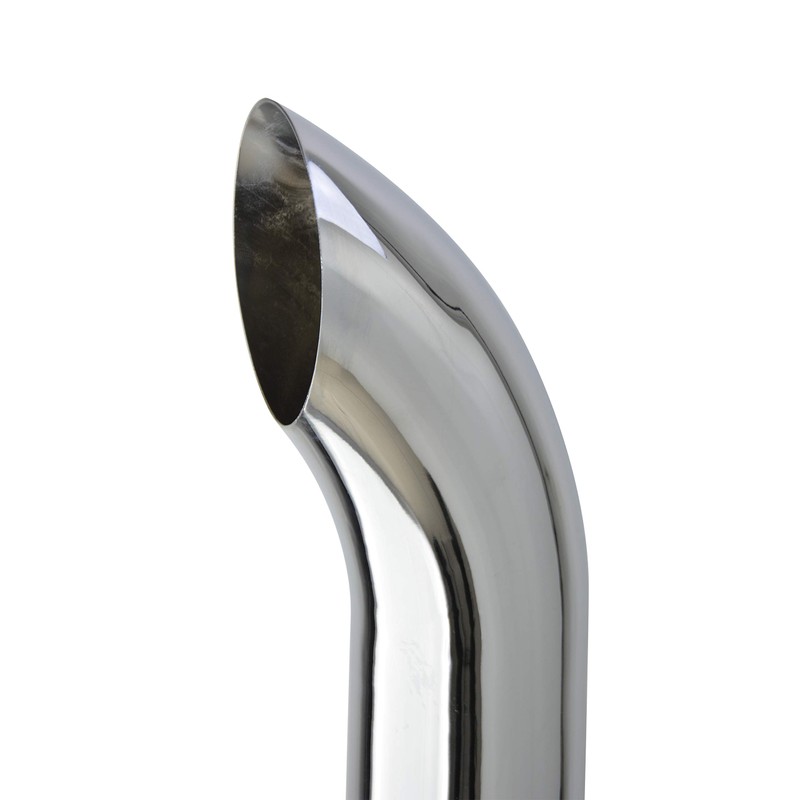 5" OD×24" Curved Chrome Exhaust Stack Pipe