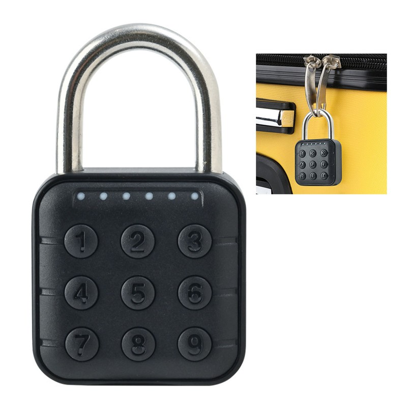 6 Digit Password Lock Electronic Combination Lock IP67 Waterproof Padlock