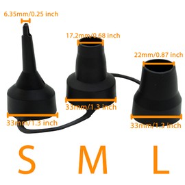 SZXMDKH 1 Pack Replacement Nozzles Air Pump Nozzles Adapter Plastic Nozzle for Inflatable Pool Sofa Air Bed Air Mattress(3 Sizes)