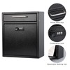 KYODOLED Steel Combination Lock Mail Boxes Outdoor,Locking Wall Mount Mailbox,Security