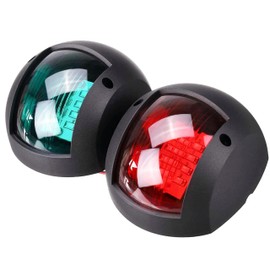 HAIWEN Marine LED Navigation Side Bow Lights, Red & Green, Waterproof, 8 LED per Bulb, Suitable for Boats, Yachts, Fishing Boats