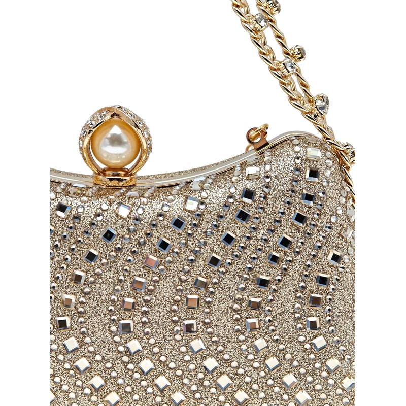 COOLOYA Women's Rhinestone Glitter Bags Formal Wedding Handbags Elegant Evening