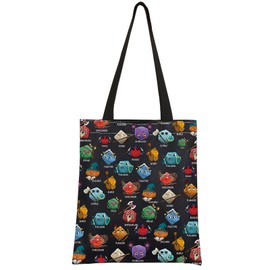 AKTAP D&D Dice Bag Kawaii Rolling Dice Tote Bag DM Gifts D20 Tote for D&D RPG MTG Table Game Player Gifts RPG Themed Handbag (TOTE, D&Dice TB-HT)