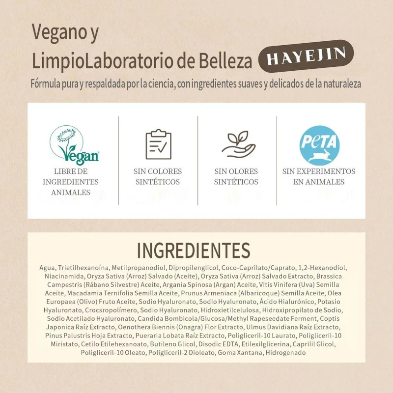 Hayejin Tónico Hidratante Arroz 2 En 1 Niacinamida 150ml Normal