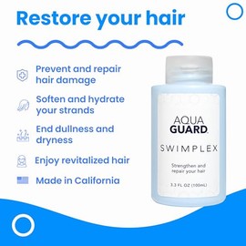 AQUA GUARD Mascarilla Capilar Swimplex  Revierte El Dao Causado Por Qumicos Y Minerales En El Agua  Hecho En California  Sin Parabenos, Ftalatos Ni...