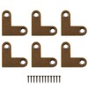JCBIZ 6pcs 90 Degrees L Shape Flat Corner Bracket 27x10mm