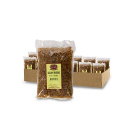 Golden Raisins 2 LB Bag - Premium Large Seedless Dried Sultanas from South Africa - No Added Sugar | by Spicy World (Pack of 12)