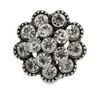 Vintage Inspired Clear Crystal Flower Clip On Earrings 20mm
