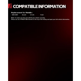 Torchbeam Front CV Axle Shaft Assembly Fits Accord 2003-2007, Front 66-4217 66-4218 CV Joint Axle Shaft