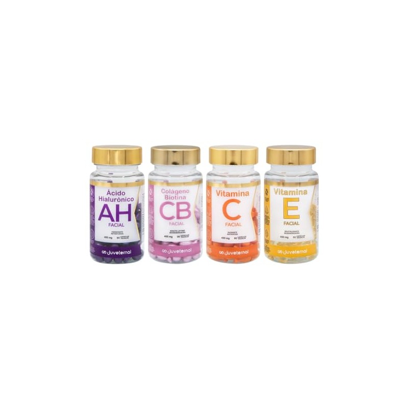 JUVETERNAL KIT Cápsulas Faciales Colágeno Biotina + Ácido Hialurónico +