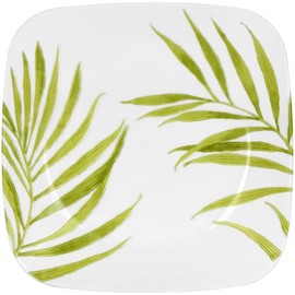 Corelle Bamboo Leaf Square Round 8-3/4-Inch Luncheon Plate