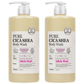 On the Body Pure Cica Really mild body wash for the whole family, white musk scent, 1L, 2 pcs / 온더바디 퓨어시카 정말 순한 온가족 바디워시 화이트머스크향, 1L, 2개