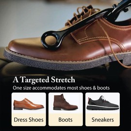 FootFitter Cast Iron Ball & Ring Shoe Stretcher, Spot Stretching Device, Target Stretching for Bunion, Corn & Hammertoes - Grey