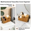 Square Tissue Box Cover with Storage, Multifunction Cube Tissue Box